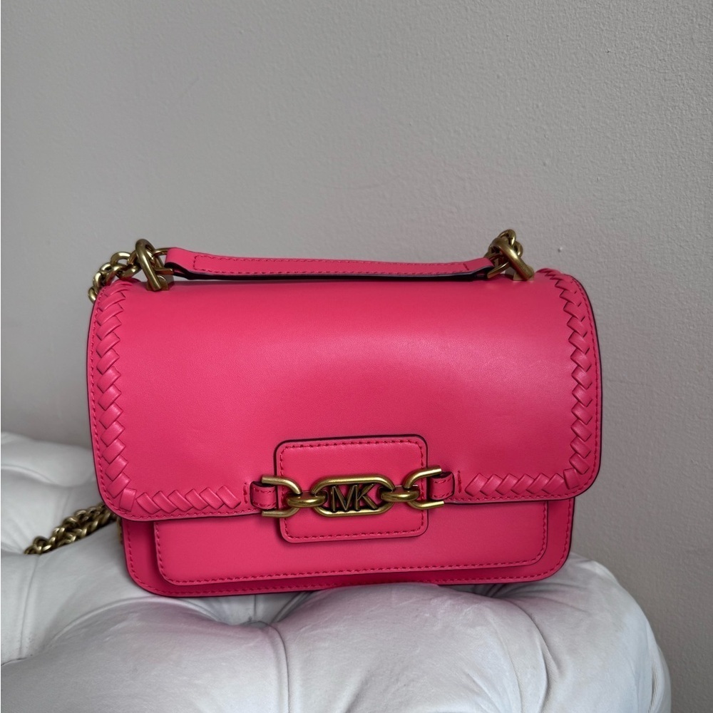 NWOT Michael kors Heather Large Leather Shoulder Bag